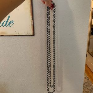 Graphite bead necklace